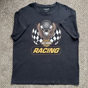 Harley-Davidson Men’s Racing Black T-Shirt 2XL